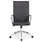 Officesource Ridge Collection Executive High Back Task Chair w/Chrome Frame and Ribbed Back 05RG2QHAVBK - alternate 2